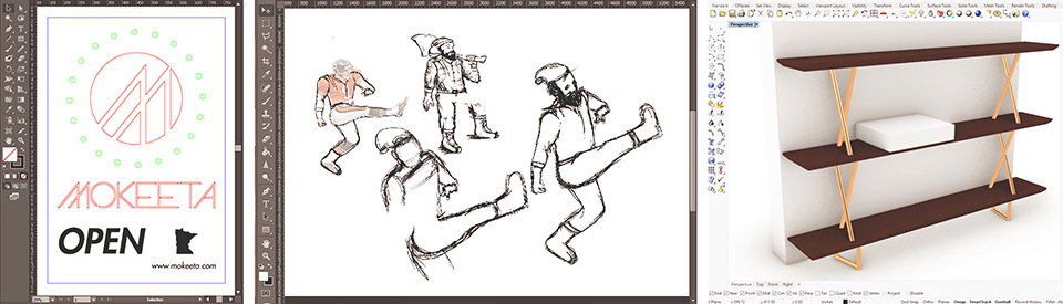 2D and 3D Design Work